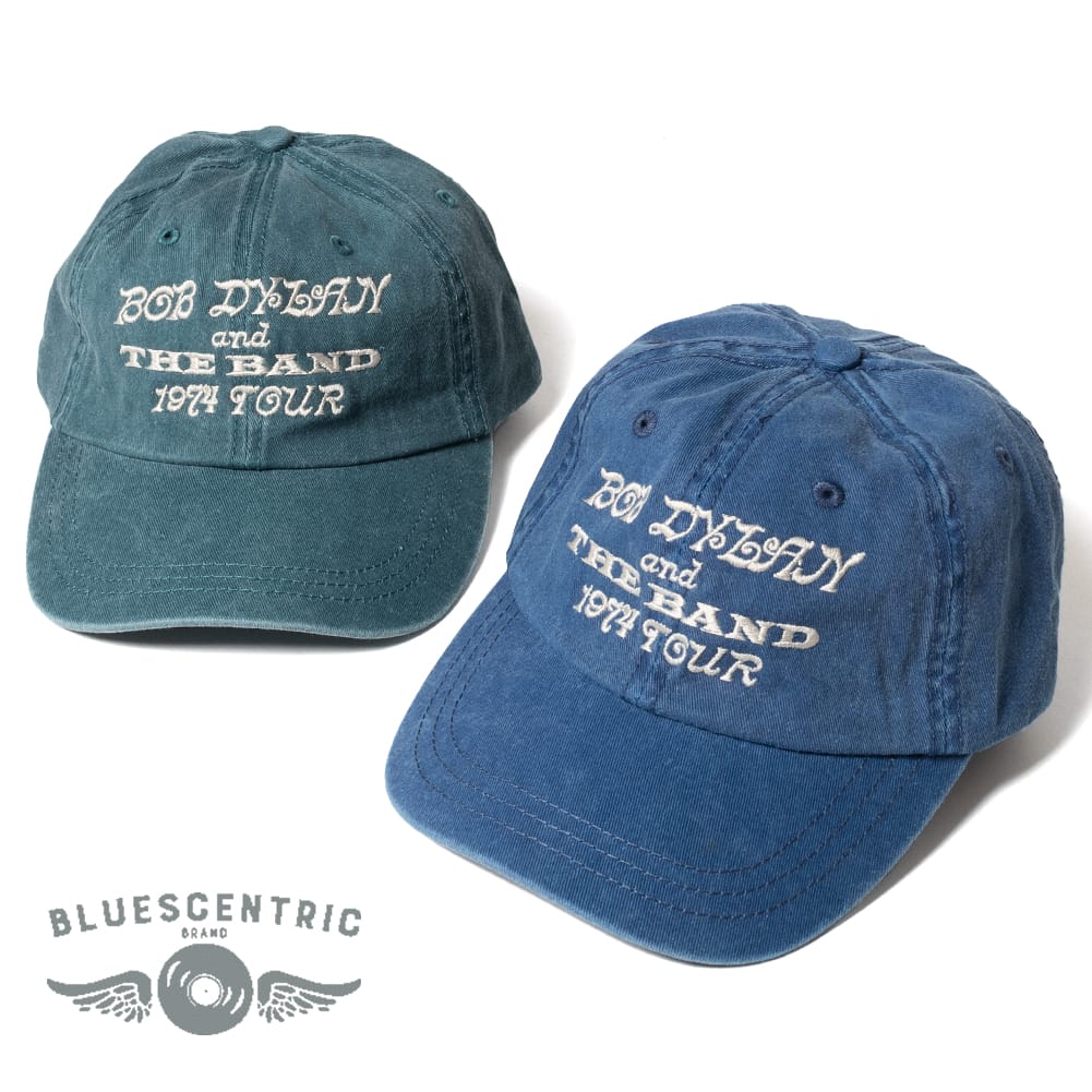 【500円OFFクーポン対象 期間限定 】BLUESCENTRIC(ブルースセントリック)/BOB DYLAN＆THE BAND 1974 TOUR CAP(ボブ ディラン ＆ ザ バンド ツアー キャップ)帽子 刺繍 ローキャップ フリーサイズ ユニセックス