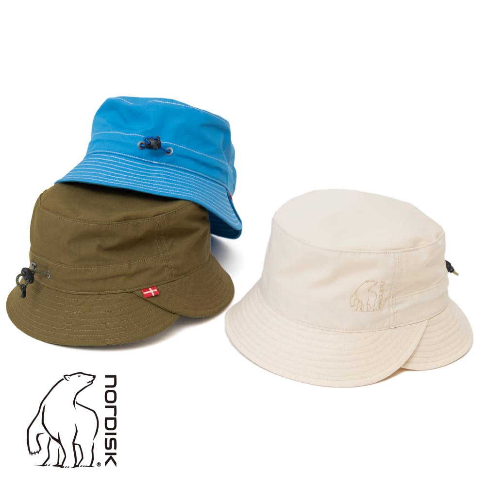 【クーポン配布中!期間限定!】NORDISK(ノルディスク)/TECHNICAL COTTON BUCKET HAT(テクニカル コットン バケット ハット)/NU01304 帽子 小物 メンズ レディース ユニセックス アウトドアフィールド ノルディスクテント KHAKI MADAM BLUE NATURAL