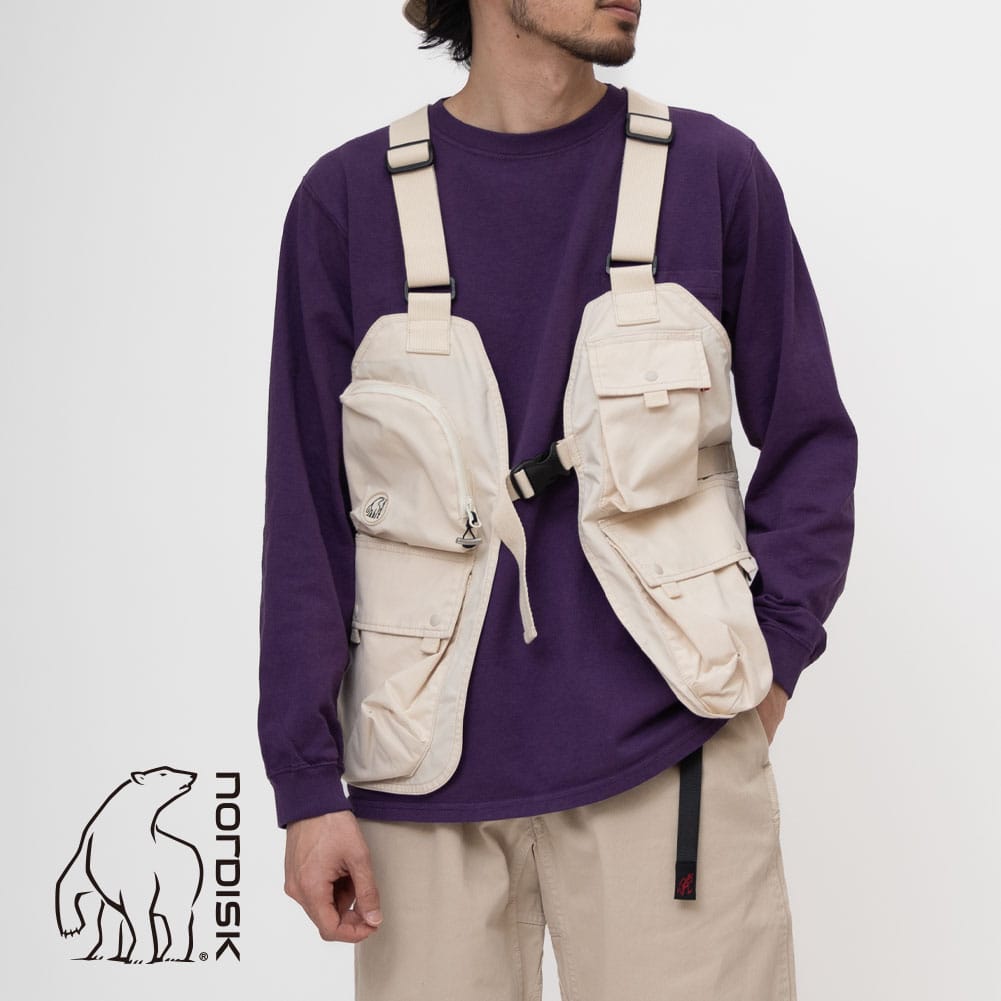 NORDISK(ノルディスク)/TECHNICAL COTTON CAMP VEST(テクニカル コットン キャンプ ベスト)/NU31301 メンズ レディース ユニセックス アウトドアフィールド ノルディスクテント KHAKI MADAM BLUE NATURAL