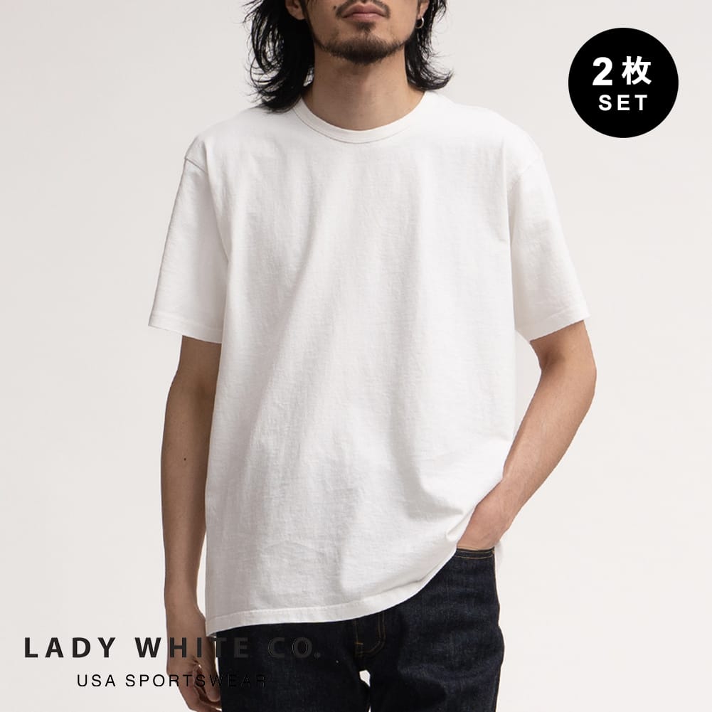 【P10倍】レディホワイト Lady White Co Tシャツ 2枚セット LW101T OUR T-SHIRT 2pack TEE 半袖 白T 丸胴 ホールガーメント アメリカ製