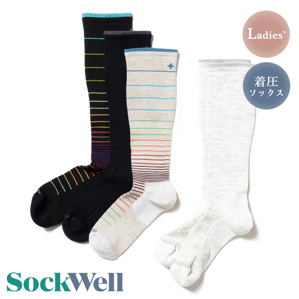 【まとめ買いで20％OFFクーポン対象】Sockwell(ソックウェル)/CIRCULATOR Ladies(サーキュレーター レディース)/ソックス 靴下 メリノウール 着圧ソックス タウンユース アウトドア SW1Wのサムネイル