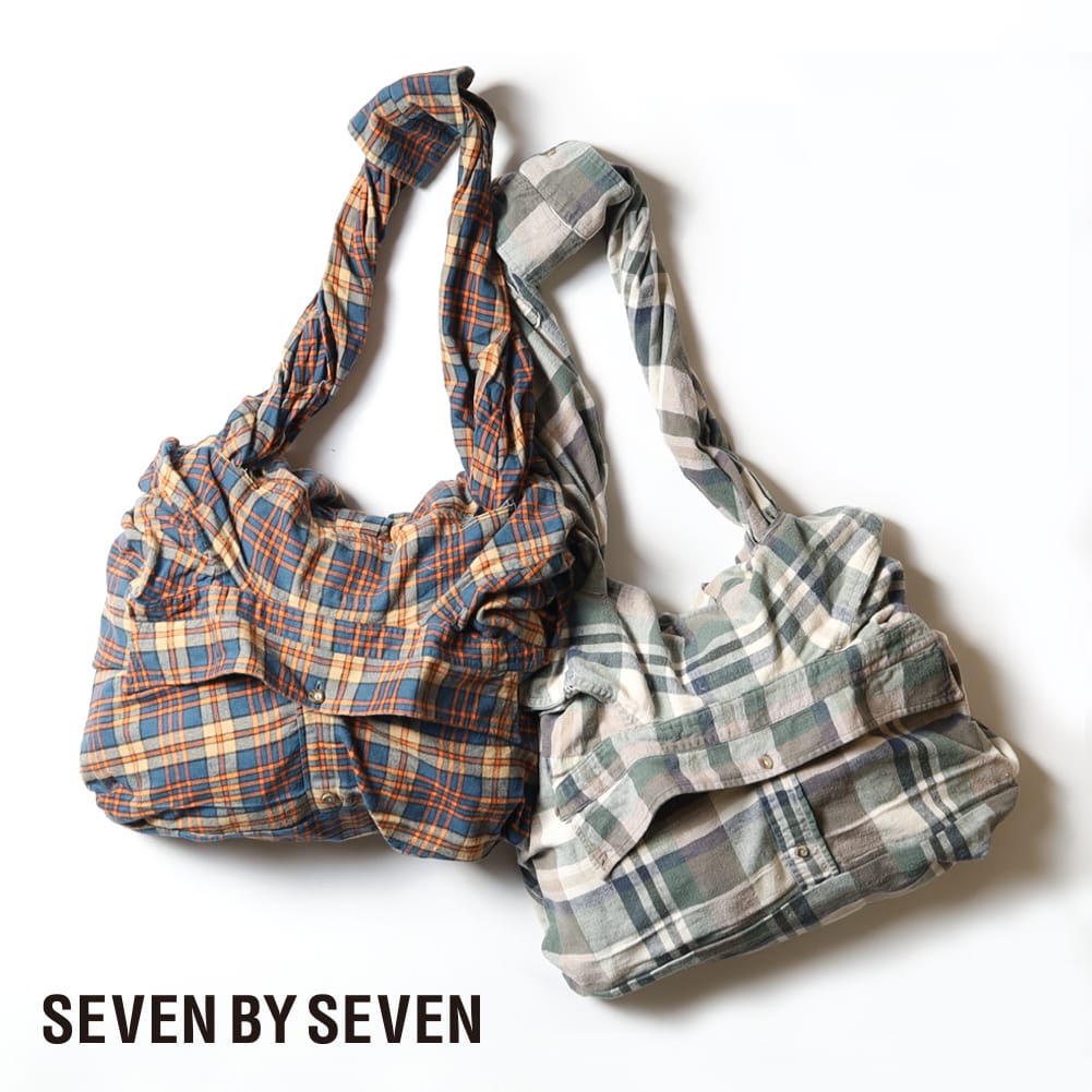【50%OFFクーポン対象】SEVEN BY SEVEN(セブンバイセブン)REWORK SHIRTS BAG(リワークシャツバッグ)- Used flannn...