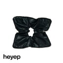 heyep(ヘイップ)/Faux Leather Studded Scrunchie-Medium(フェイク レザー スタッズ シュシュ ミディアム)/ヘアアクセサリー ヘアアレンジ ギフト hp04225