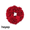 heyep(ヘイップ)/Jersey Ruffled Scrunchie(ジャージー ラッフル シュシュ)/ヘアアクセサリー ヘアアレンジ ギフト hp05425
