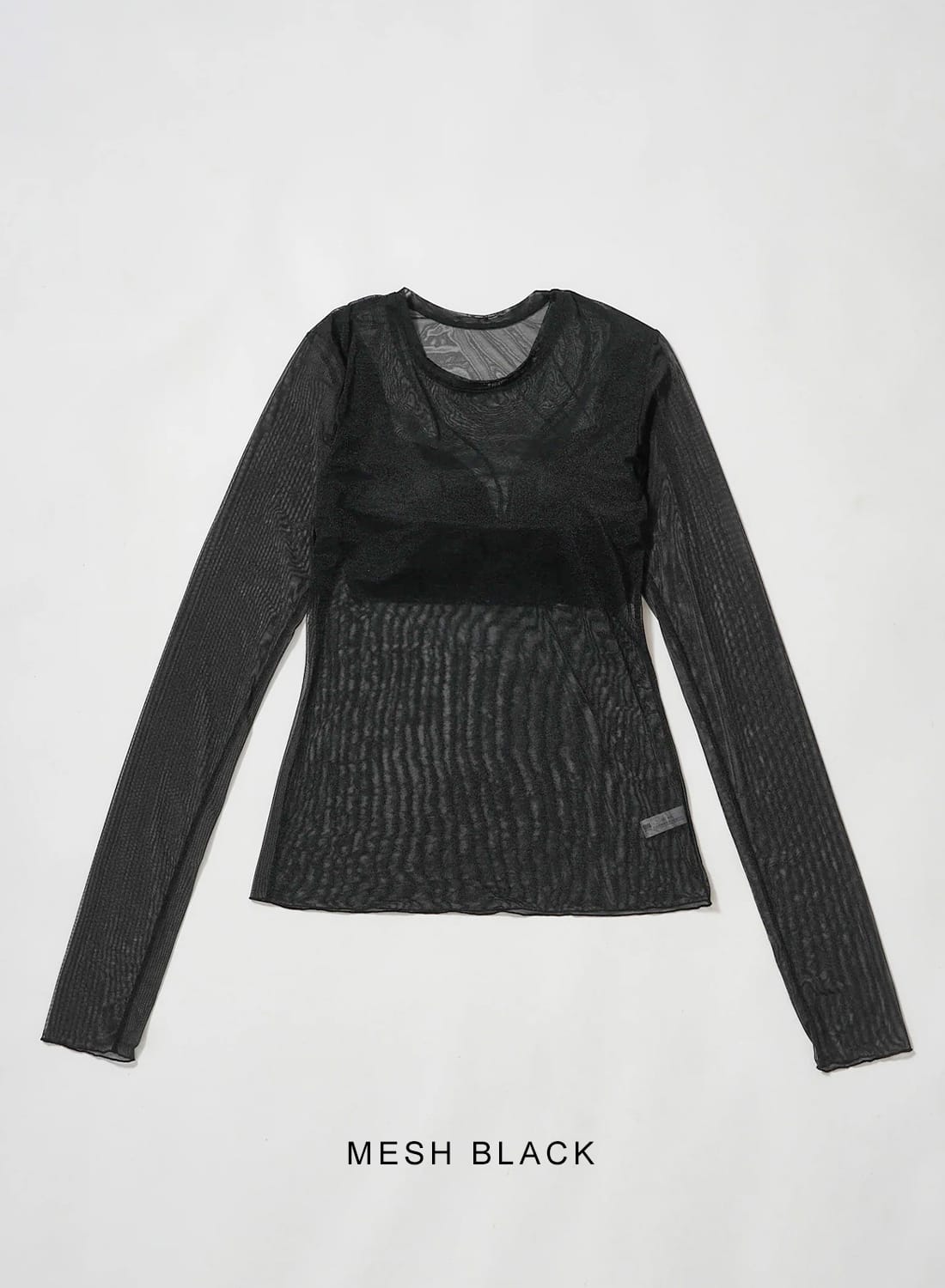【30％OFFクーポン対象】NICENICE MOMENT(ナイスナイス モーメント)/MESH LS SHELL(メッシュ ロングスリーブ シェル)/メッシュトップス メッシュロングスリーブ レイヤードインナー 3Dカップインナー カップ付きトップス NNM3-24A-014 ギフト