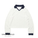 【500円OFFクーポン対象】【返品交換送料無料】SIMONE WILD(シモーネワイルド)/Trikot(トリコット)/レディース カットソー トップス シアー 襟付きプルオーバー 長袖 レイヤード