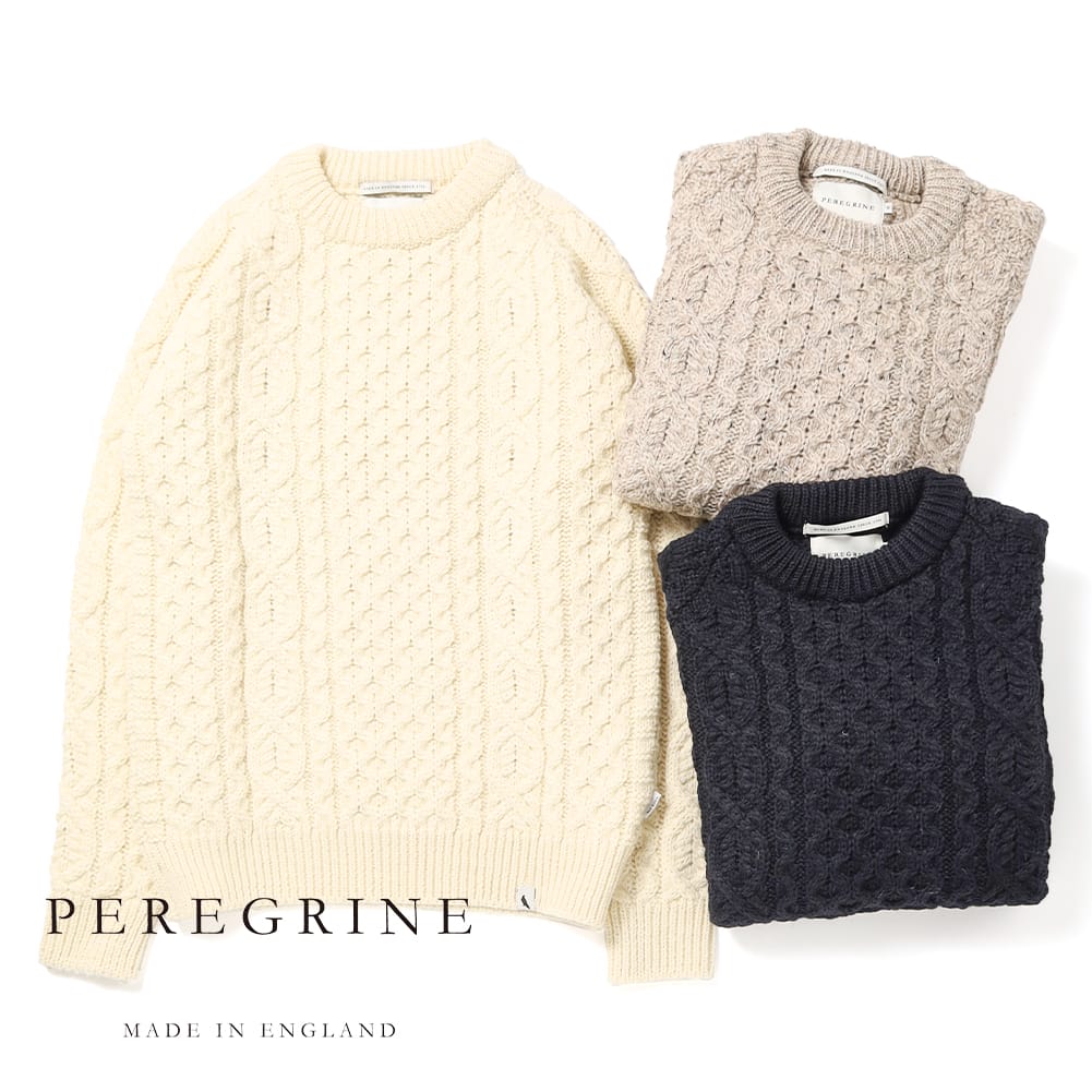 【20%OFF SALE セール】【まとめ買いでさらにOFF】PEREGRINE(ペレグリン)HUDSON ARAN SWEATER(ハドソン アランセーター)...
