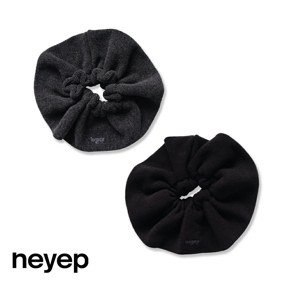 heyep(ヘイップ)/Knit Logo Scrunchie(ニットロゴシュシュ)/ロゴ入り ヘアゴム ヘアアクセ ヘアアクセサリーヘアアレンジ ギフト