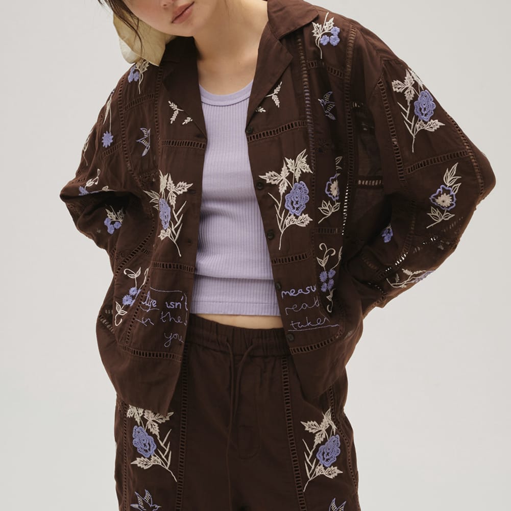 ʸ̵TODAYFUL(ȥǥե)/Embroidery Patchwork Shirts(֥꡼ ѥå )/2026...