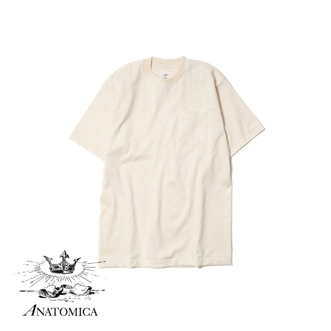 【返品交換送料無料】アナトミカ ポケT ポケTEE 半袖 Tシャツ 白T 無地 カットソー メンズ レディース ANATOMICA MADE IN JAPAN ...