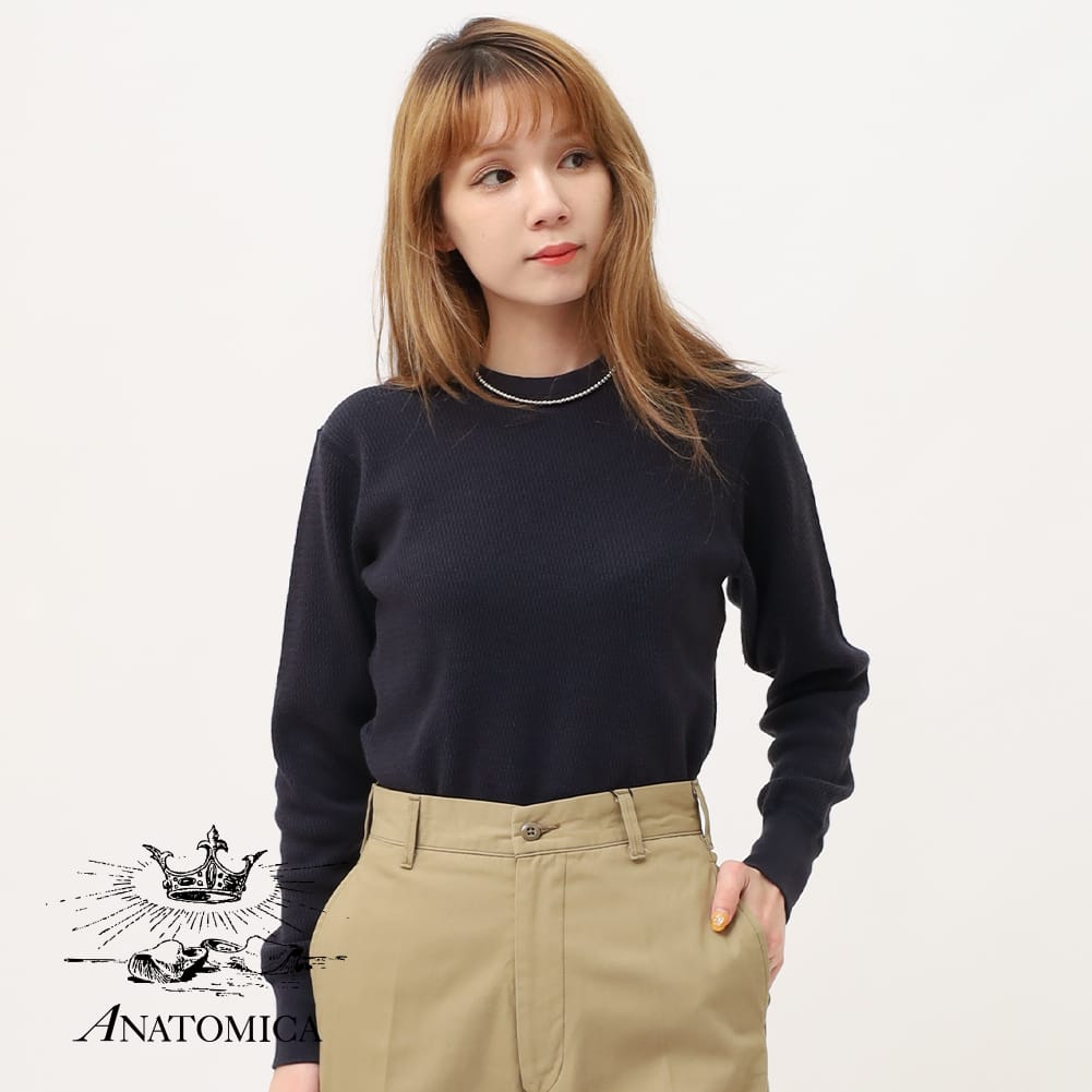 【返品交換送料無料】ANATOMICA（アナトミカ）THERMAL SHIRT MADE IN JAPAN（サーマルシャツ メイドイン ジャパン）サーマル サーマルカットソー 長袖 ロンT 保温 インナー 一枚着 ハニカム ミリタリー 定番 日本製