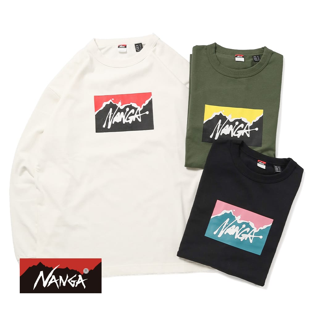【P20倍】【返品交換送料無料】NANGA（ナンガ）NANGA × RYUJI KAMIYAMA L/S TEE（ナンガ×リュウジ カミヤマ ロングスリーブティー）ロンT コラボ グラフィックT 長袖 Tシャツ メンズ レディース ユニセックス