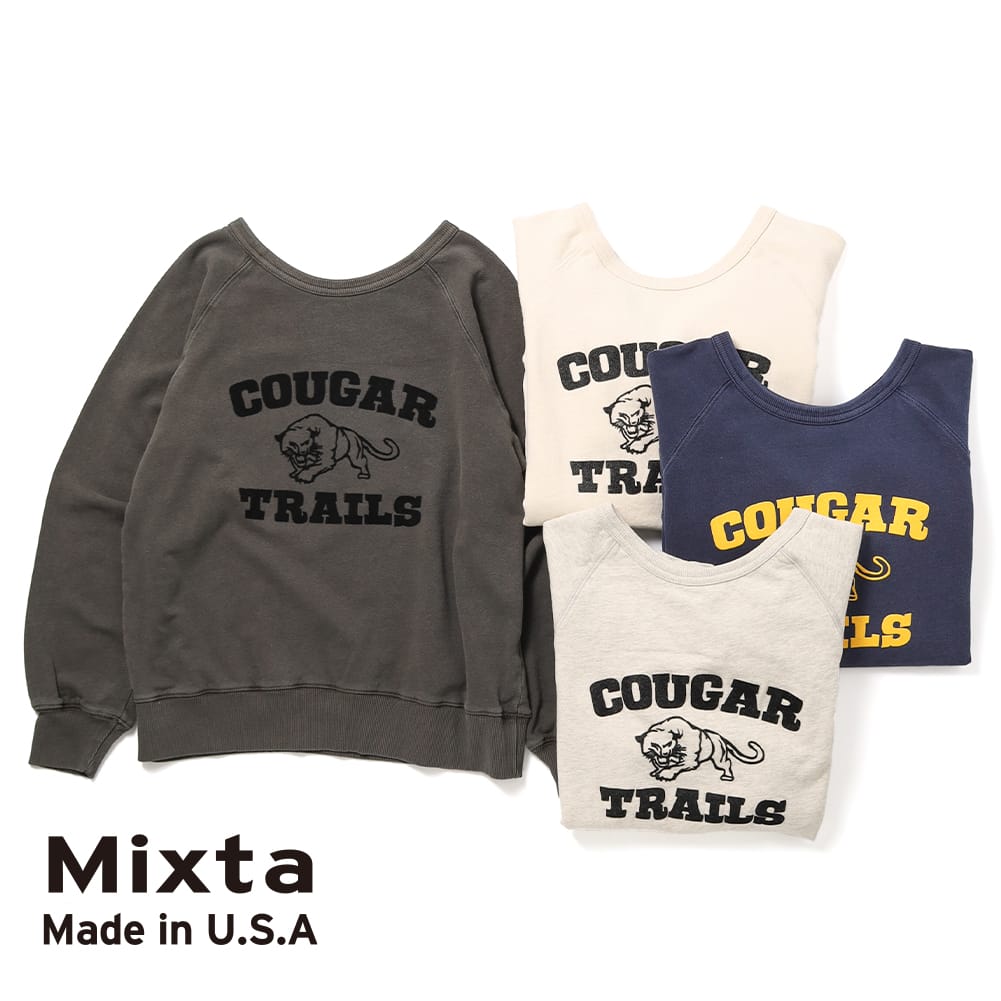 ��10%OFF�����ݥ��оݡۡ����ʸ�����̵����Mixta(�ߥ�����)/COUGAR CREW SWEAT(�������� ���롼�������å�)/�ȥåץ� ���롼�ͥå�...