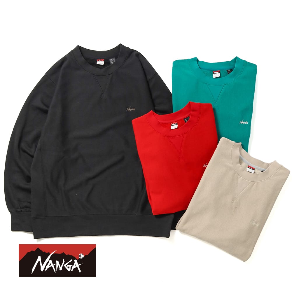 【P10倍】【返品交換送料無料】NANGA（ナンガ）DRY MIX TERRY CREW SWEAT（ドライミックス テリークルースウェット）クルーネック スウェット 吸水 速乾 UVカット 抗ピリング