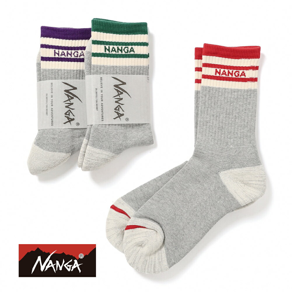 【P5倍】メール便対応 NANGA(ナンガ)COLOR LINE RIB 7DAYS SOCKS(カラーラインリブ セブンデイズソックス)ソックス 靴下 ライン...