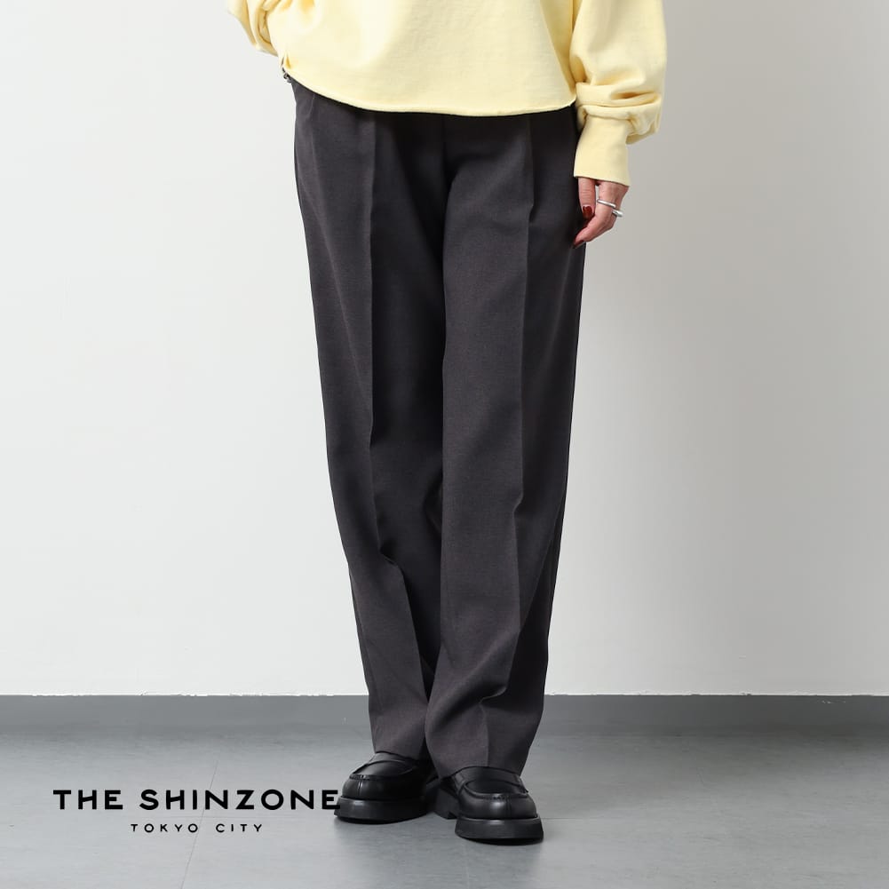 【10%OFFクーポン対象】【返品交換送料無料】Shinzone（シンゾーン）CHRYSLER PANTS（クライスラーパンツ）パンツ 2タック ロングパンツ 21AMSPA01 レディース