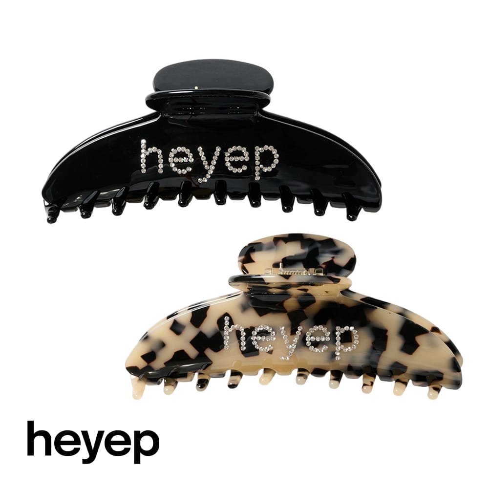 Rakuten - heyep(ヘイップ)/Fine Rhinestone Logo Hair Clip(ファインラインストーンロゴヘアクリップ)/ヘアアレンジ ヘアアクセサリー ヘアピン hp02926