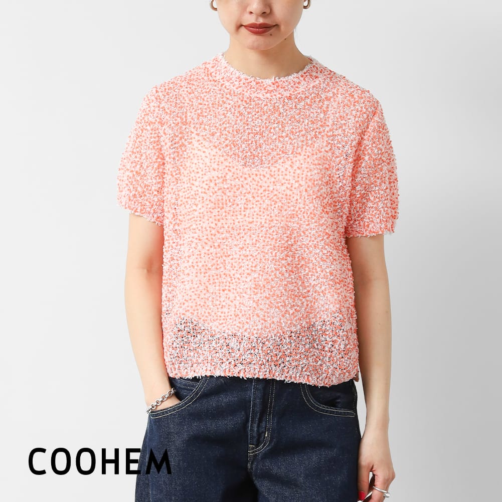 【P10倍】【返品交換送料無料】COOHEM（コーヘン）SHEER MOLE KNIT P/O（シアー モール ニット プルオーバー）トップス キュプラ 春夏ニット 日本製 レイヤード レディース 11-262-021