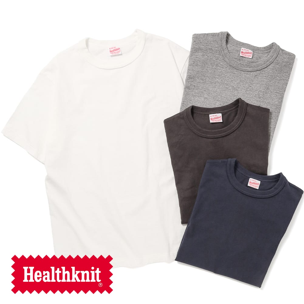 Healthknit（ヘルスニット）TOMPKINS Jersey Crew S/S（トンプキンスジャージ クルーネック ショートスリーブ）Tシャツ 半袖 半袖T 丸胴 USコットン トップス インナー