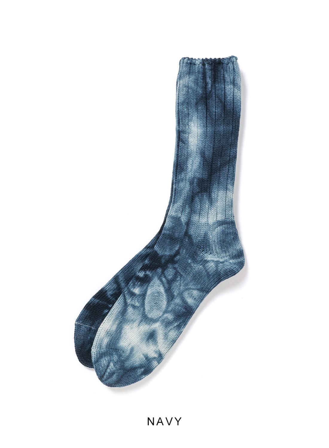 【39％OFFクーポン対象】hobo（ホーボー）TIE-DYED CREW SOCKS C/N/PU（タイダイ クルーソックス）ソックス 靴下 クルーソックス メンズ タイダイ染め コットンソックス 日本製 HB-SO4702