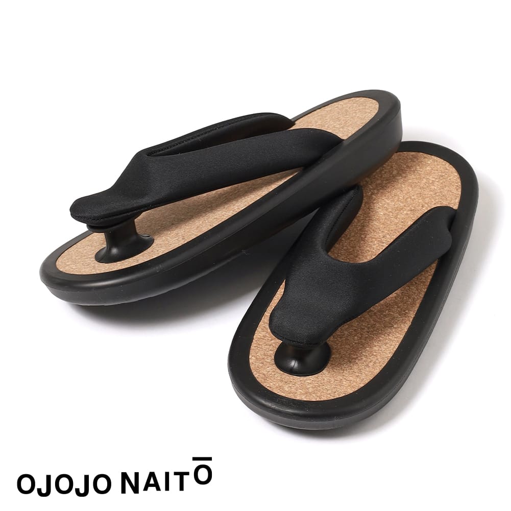 【返品交換送料無料】OJOJO NAITO（オジョジョ ナイトー）OJOJO 01（オジョジョ 01）サンダル 草履 黒 コルク ビーサン メンズ レディース CLASSICS 定番 BEACH SANDAL ない藤