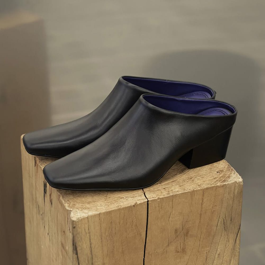 Rakuten - 【返品交換送料無料】TODAYFUL(トゥデイフル)/Squaretoe Leather Sabot(スクエアトゥレザーサボ)/サンダル レザーシューズ レザーサンダル ヒール 革靴12521020