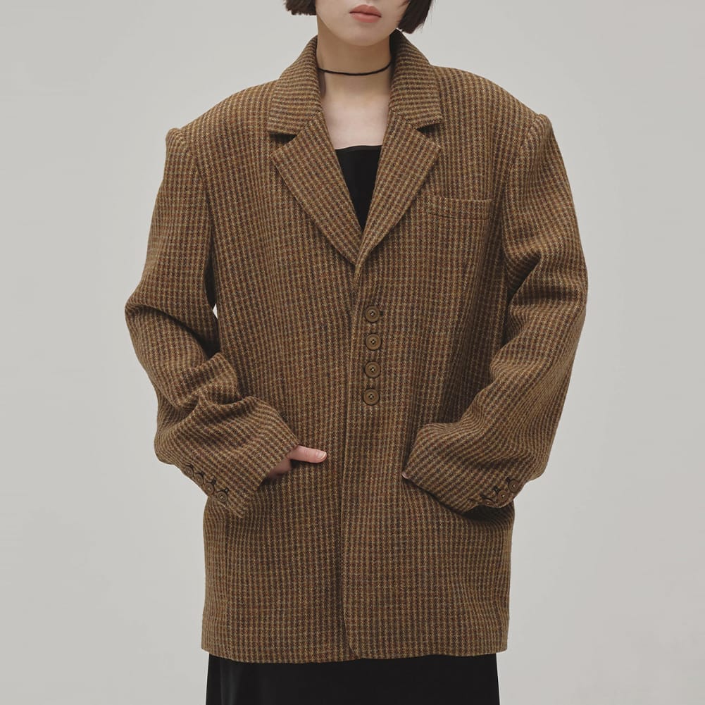 Rakuten - 【返品交換送料無料】TODAYFUL(トゥデイフル)/Wool100% Check Jacket(ウール100%チェックジャケット)/オーバーサイズ ウールジャケット コート アウター チェック柄 12620101