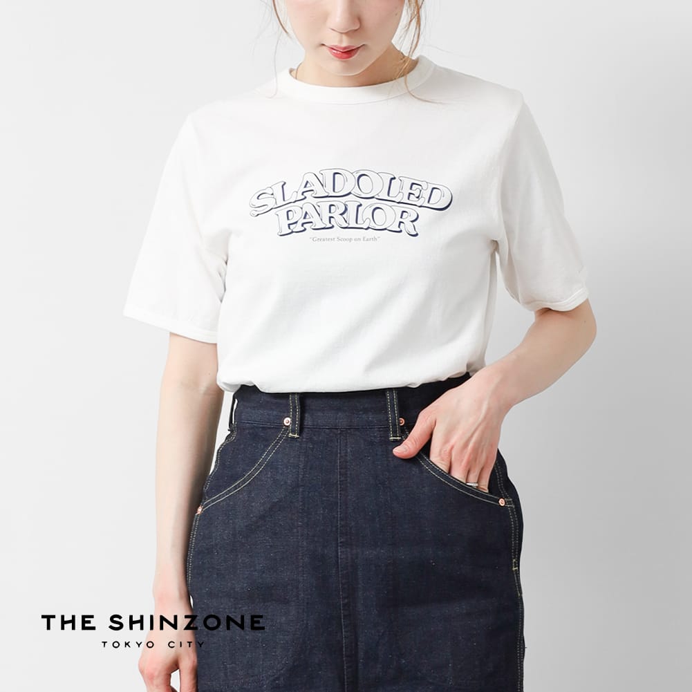 Rakuten - 【返品交換送料無料】Shinzone（シンゾーン）SLADOLED PARLOR TEE（スラードレドパーラーT）26SS レトログラフィックT コンパクトT Tシャツ カジュアルT ロゴTシャツ