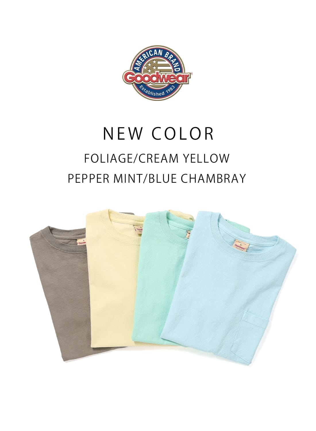【10％OFFクーポン対象】【返品交換送料無料】Goodwear（グッドウェア）S/S CREW POCKET TEE（ショートスリーブ ポケットTシャツ）国内正規品 2026年モデル ポケT Tシャツ USコットン ヘビーウェイト 半袖 丸胴 ホールガーメント アメリカ製 MADE IN USA - Image 2
