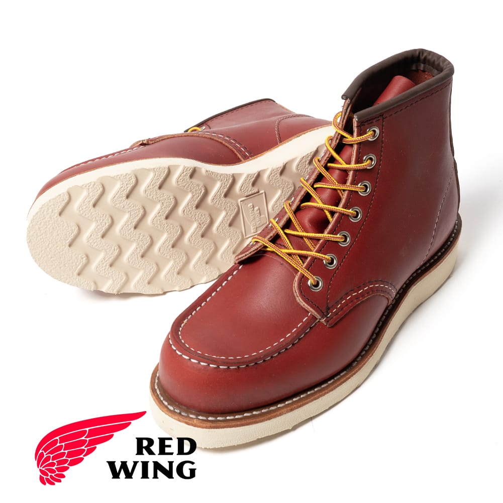 【7月1日価格改定】【返品交換送料無料】RED WING(レッドウィング)6 CLASSIC MOC ORO RUSSET(6インチクラシックモック オロラセットポーテージ) 8875 Eワイズ ブーツ ワークブーツ 犬タグ アイリッシュセッター モックトゥ メンズ