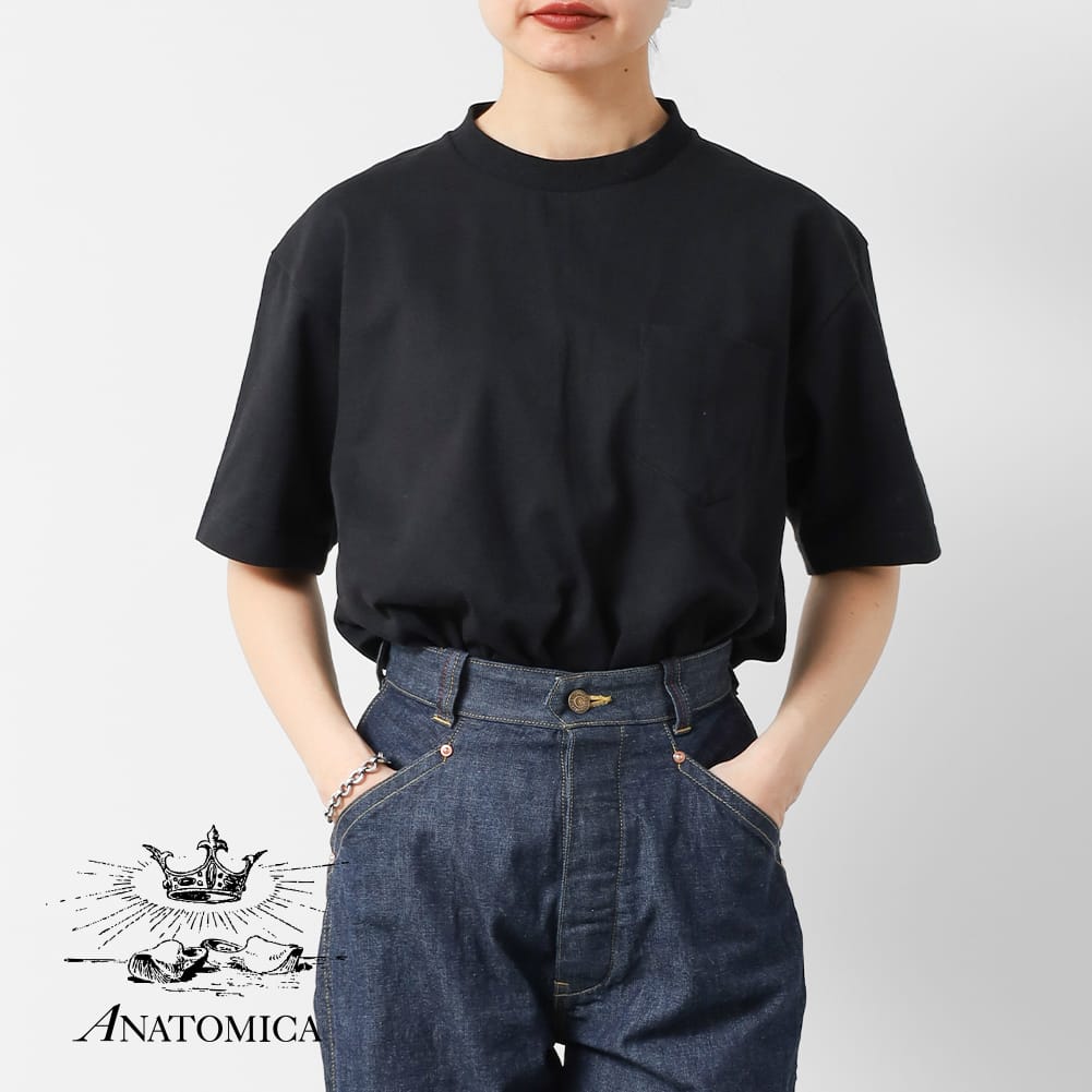 ANATOMICA（アナトミカ） POCKET TEE SHIRT（ポケット ティーシャツ）ポケT ポケTEE 半袖 Tシャツ 丸胴 無地 カットソー メンズ レディース MADE IN JAPAN 日本製