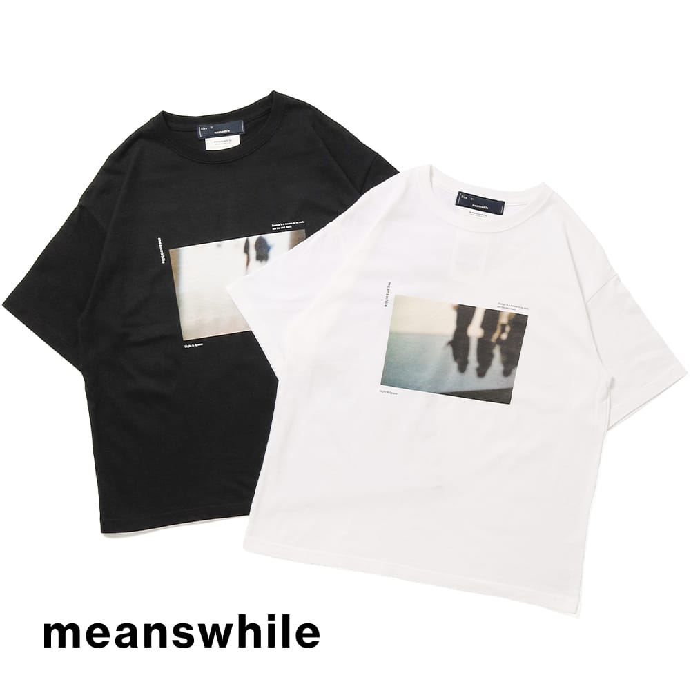 【返品交換送料無料】meanswhile（ミーンズワイル）Abstract Photograph S/S Tee（アブストラクト フォトグラフ ショートスリーブティー）26SS 半袖 Tシャツ グラフィックT フォトグラフ コットン ヘビーウェイト 日本製