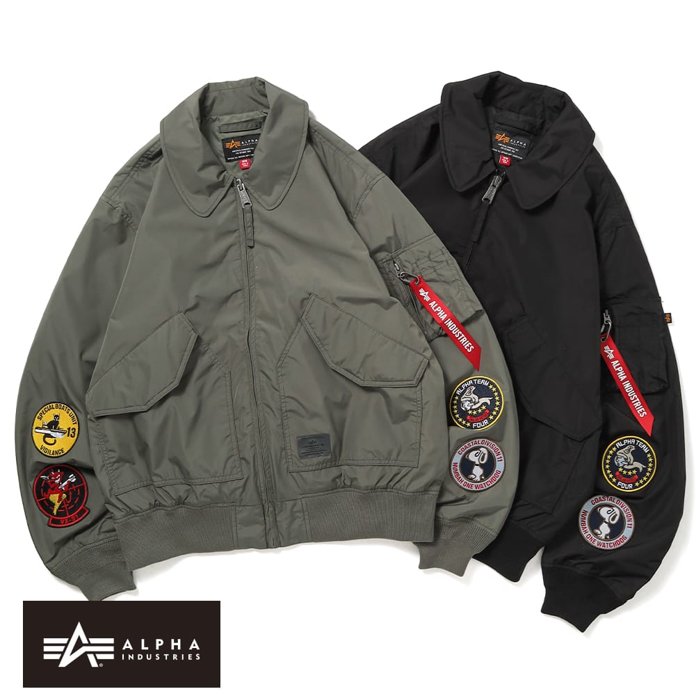 【返品交換送料無料】ALPHA INDUSTRIES（アルファ インダストリーズ）CWU-36/P RELAXED PATCHED FLIGHT JACKET（CWU-36/P リラックス パッチド フライトジャケット）アメリカ軍 ジャケット 軽量 撥水 耐水性 リラックスフィット ミリタリー トップガン トム・クルーズ