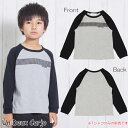 子供服 男の子 Tシャツ 長袖 普段着 通学着 綿100％バイカラーラグラン袖カットソー 杢グレー 秋冬 100cm 110cm 120cm 130cm 140cm 150cm 3歳 4歳 5歳 6歳 7歳 8歳 9歳 10歳 11歳 12歳 アンドゥーカージョ