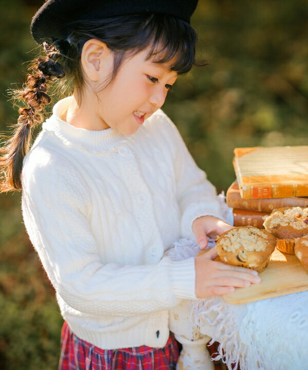 TIME SALE 10/26 10：00-10/31 23：59子供服 女の子 カーディガン 長袖 普段着 通学着 ケーブル編み ニットカーディガン レッド オフホワイト 秋冬 100cm 110cm 120cm 130cm 140cm 150cm 160cm 3歳-13歳 【むーのんのん moononnon】