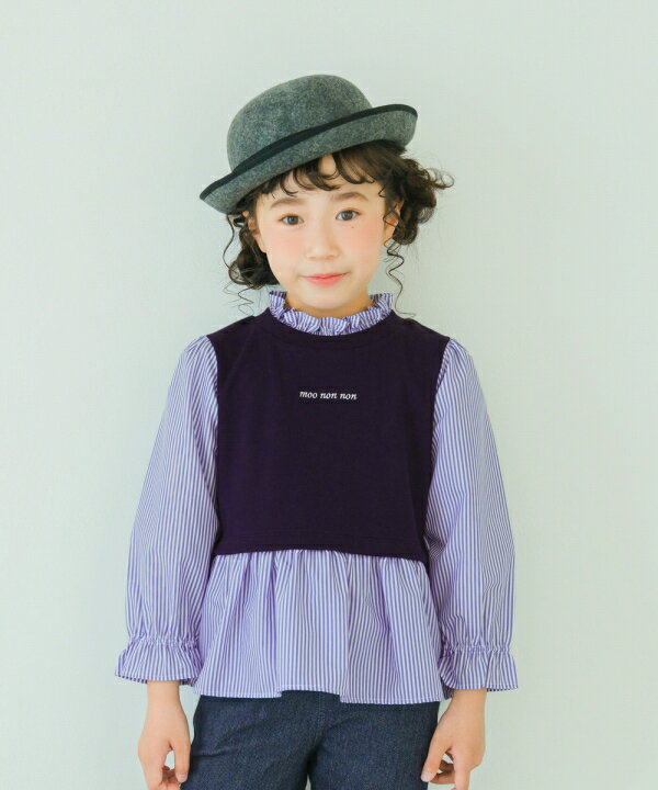 子供服 女の子 シャツ 秋冬 長袖 子ども 子ども服 普段着 通学着 おしゃれ着 お出かけ着 ロゴ 