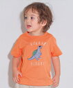 【送料無料】子供服 男の子 Tシャツ 春夏 半袖 綿100％ 子ども服 こども服 ベビー キッズ 恐竜 ダイナソー 刺繍 ロゴ お出かけ着 アウトドア ブルー オレンジ 80cm 90cm 100cm 110cm 120cm 130cm 1歳 2歳 3歳 4歳 5歳 6歳 7歳 8歳 9歳 10歳 【むーのんのん moononnon】