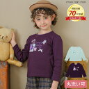 【アウトレットセール秋冬 100cm限定 110cm限定 150cm限定 160cm限定】子供服 女の子 Tシャツ 秋冬 長袖 普段着 通学着 お花 リボン ド...