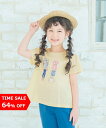 【TIME SALE 64%OFF】子供服 女の子 Tシャツ 夏服 半袖 子ども服 こども キッズ ジュニア 綿100% コットン お洋服プリント リボン カットソー ティーシャツ イエロー ブルー 100cm 110cm 120cm 130cm 140cm 150cm 160cm むーのんのん
