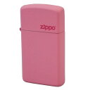 送料無料(沖縄離島除く)ジッポー ysd#1638ZL ピンクマット スリムタイプ 5面マット仕上げ オイルライター