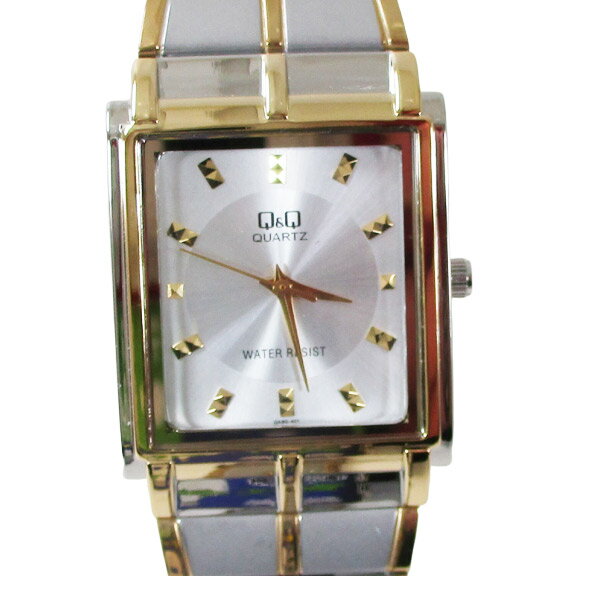 送料無料(北海道沖縄離島除く)シチズン スクエア腕時計 日本製ムーブメント スライド式フリーアジャスストバンド QA80-401 メンズ 紳士/9069