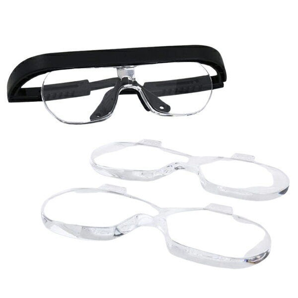 メガネ型ルーペ 眼鏡型ルーペ 3種類のレンズが付属 拡大鏡 老眼鏡 シニアグラス 倍率1.5倍～最大3.5倍 マクロス MCZ-240/1502x1本