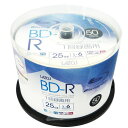 送料無料(北海道沖縄離島除く)BD-R ブルーレイ 録画用 ビデオ用 50枚組 CPRM対応 25GB 6倍速 Lazos L-B50P/2679x1個(2)