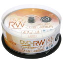 DVD-RW 繰り返し録画用 ビデオ用 20枚組スピンドルケース入 4.7GB CPRM対応 2倍速対応 商品詳細 ●20枚入　スピンドルケース ●タイプ　録画用　（4.7GB/120min）　CPRM対応 ●スピード　1-2倍速 ●レーベル　ワイドプリンタブル メーカー　リーダーメディアテクノ株式会社 サポート専用ダイヤル　03-5822-9233 サポートFAXダイヤル　03-5822-9268 受付時間10：00-12：00 / 13：00-17：00 （水・土・日・祝祭日は除く） お電話によるお問い合わせが混雑しておりますので お時間等をずら しておかけ直しいただくか、 FAX・メールにてお問い合わせください。 詳細はメーカーホームページにてご確認ください。 注意事項 メーカー都合によりパッケージ、デザイン、仕様変更等ある場合があります メーカー保証のあるものはメーカーの保証書付となります 輸入雑貨等メーカー保証の無いものに関しましても、 当社にて初期不良保証をお付けいたします。 弊社の販売物はすべて新品です。　