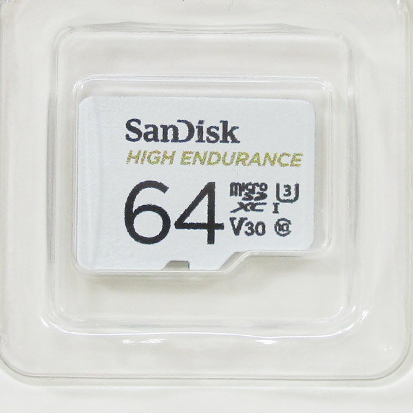 64GB microSDXCカード マイクロSD サンディスク 高耐久ドライブレコーダー向 CL10 V30 U3 SDSQQNR-064G-GN6IA/3081
