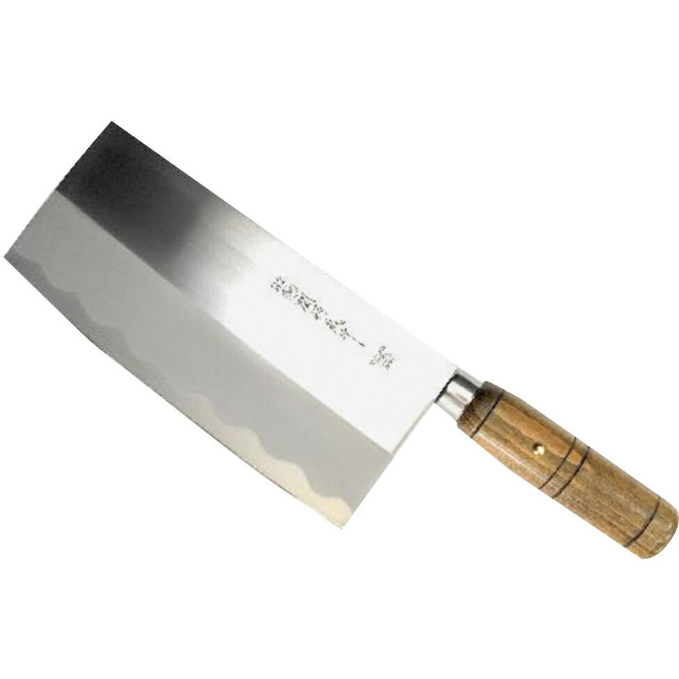 中華包丁　日本製　本格庖刀　関鍔蔵作　木柄　8インチ(刃渡り200mm) 3