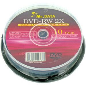 DVD-RW 4.7GB 2® 10 ʥϿ衦ǡ MRDATA DVD-RW47 2X 10PS/7605x1