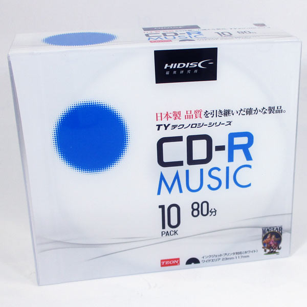 CD-R 音楽用 80分 TYシリーズ太陽誘電指定品質 5mmス