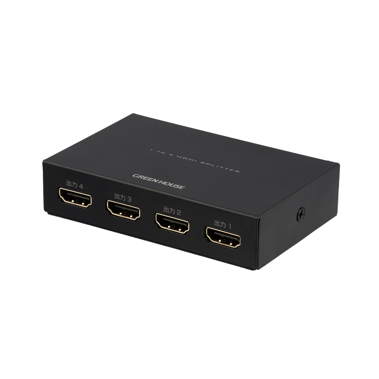 送料無料（沖縄離島除く）HDMIスプリッター HDMI分配器 4K 1入力4出力 グリーンハウス GH-HSPH4-BK/0069