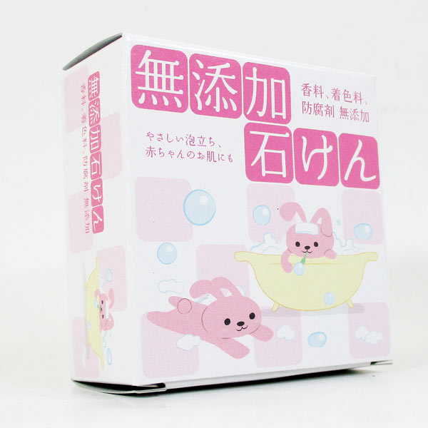 送料無料(北海道沖縄離島除く)クロバー石鹸 香料・着色料・防腐剤が無添加石けん 80g HYA-SMUx1個